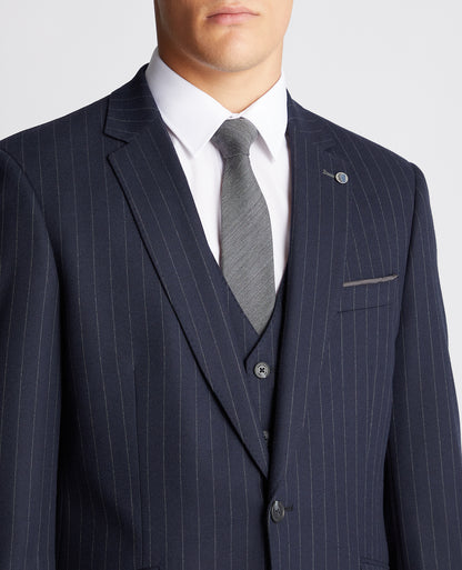 Remus Uomo Palucci 3pc Suit - Navy Pinstripe