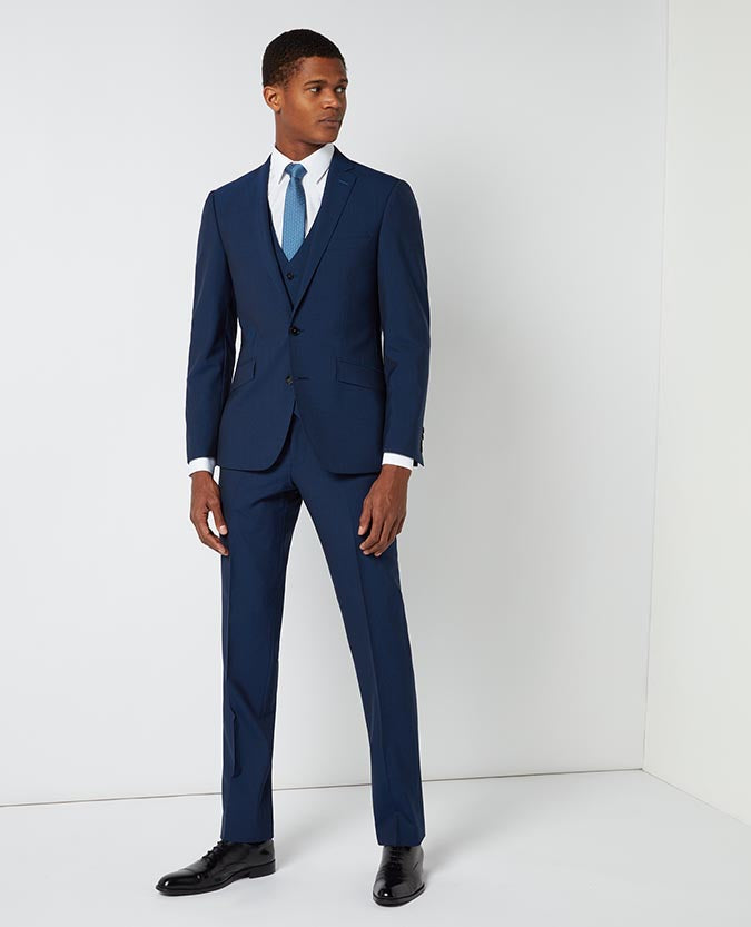 Remus Uomo Palucci Tapered Fit Suit - Dark Blue