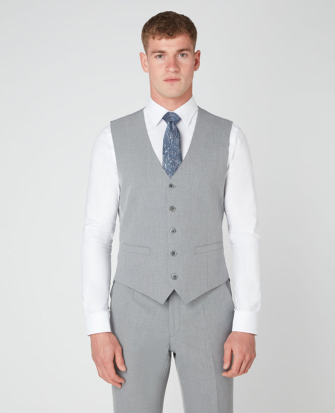 Remus Uomo Palucci Tapered Fit Waistcoat - Grey