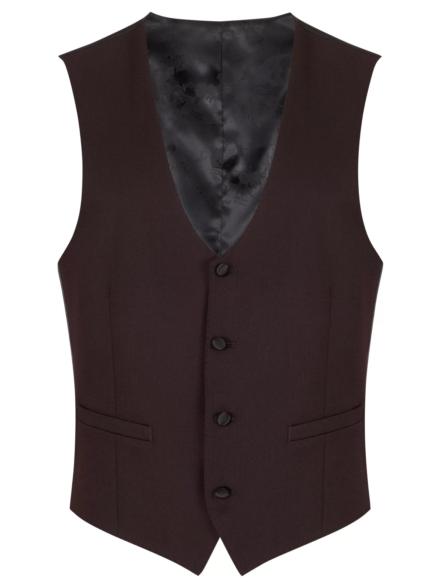 Remus Uomo Russo J Waistcoat - Wine