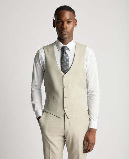 Remus Uomo Mario Waistcoat - Stone