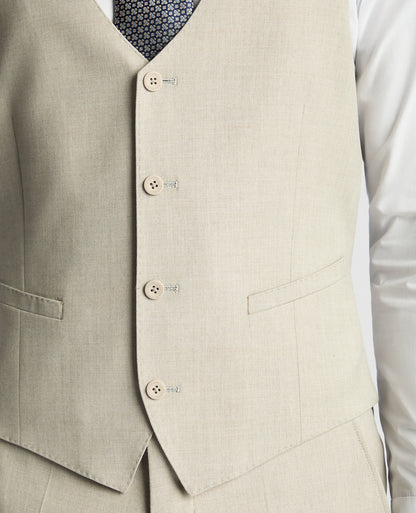 Remus Uomo Mario Waistcoat - Stone