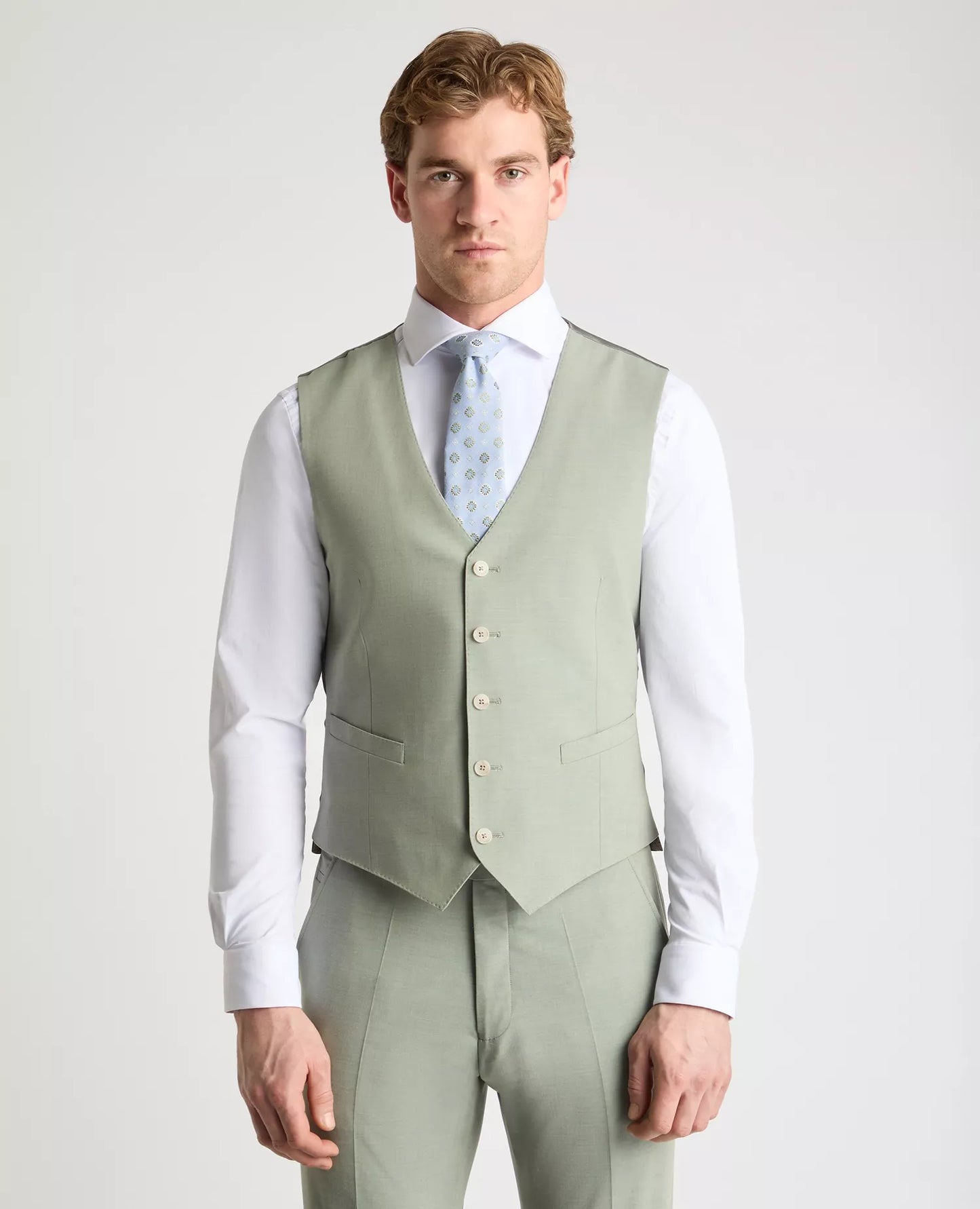 Remus Peppe Waistcoat - Sage