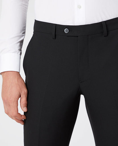 Remus Uomo Lazio Slim Leg Stretch Formal Trousers - Black