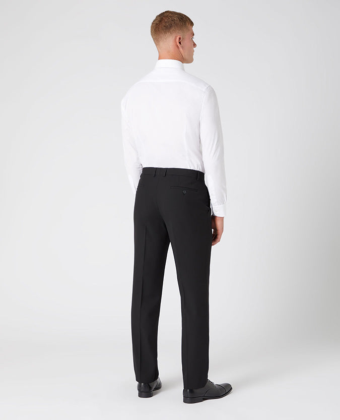 Remus Uomo Palucci Tapered Leg Stretch Formal Trousers - Black