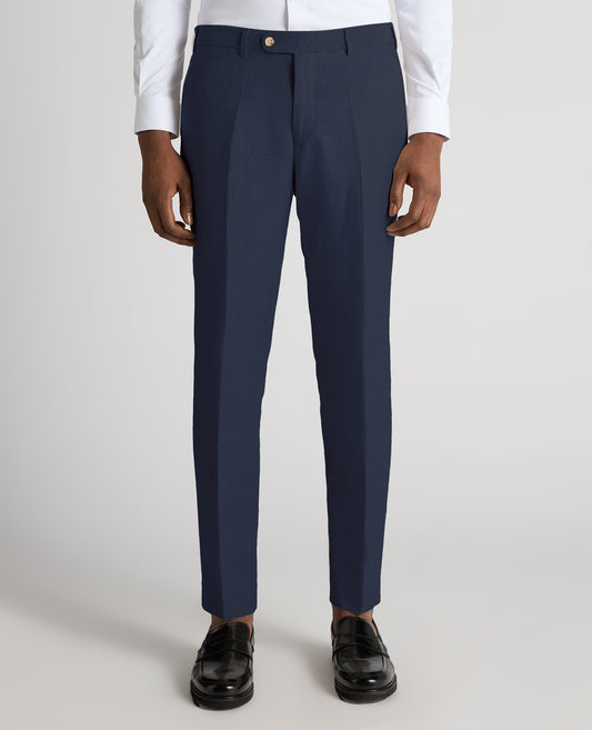 Remus Uomo Massa Linen Slim Fit Suit Trousers - Blue