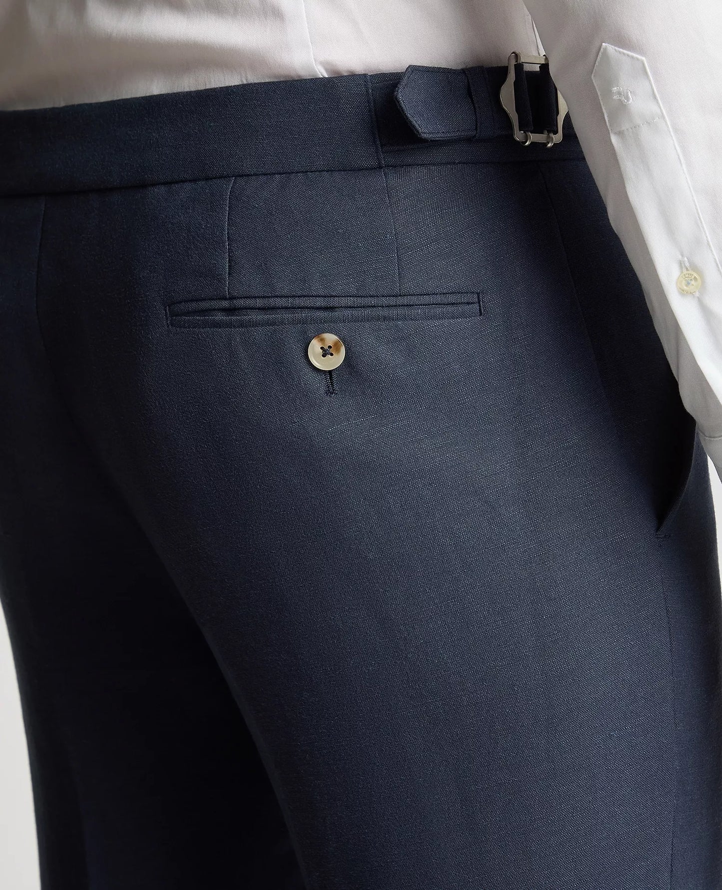 Remus Uomo Massa Suit Trousers Linen Mix Navy