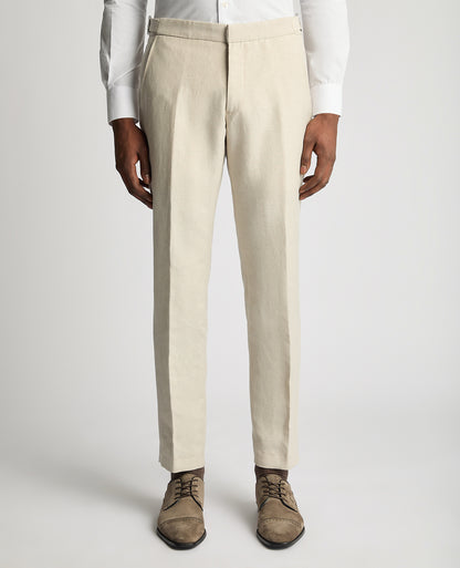 Remus Uomo Massa Linen Slim Fit Trousers - Stone