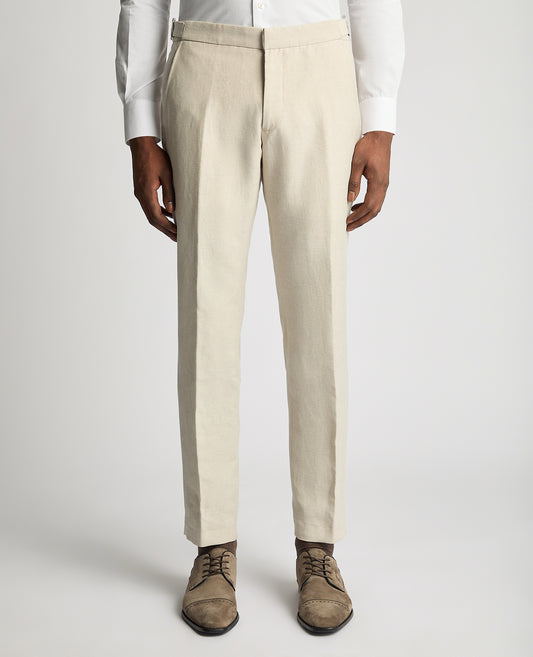 Remus Uomo Massa Linen Slim Fit Trousers - Stone