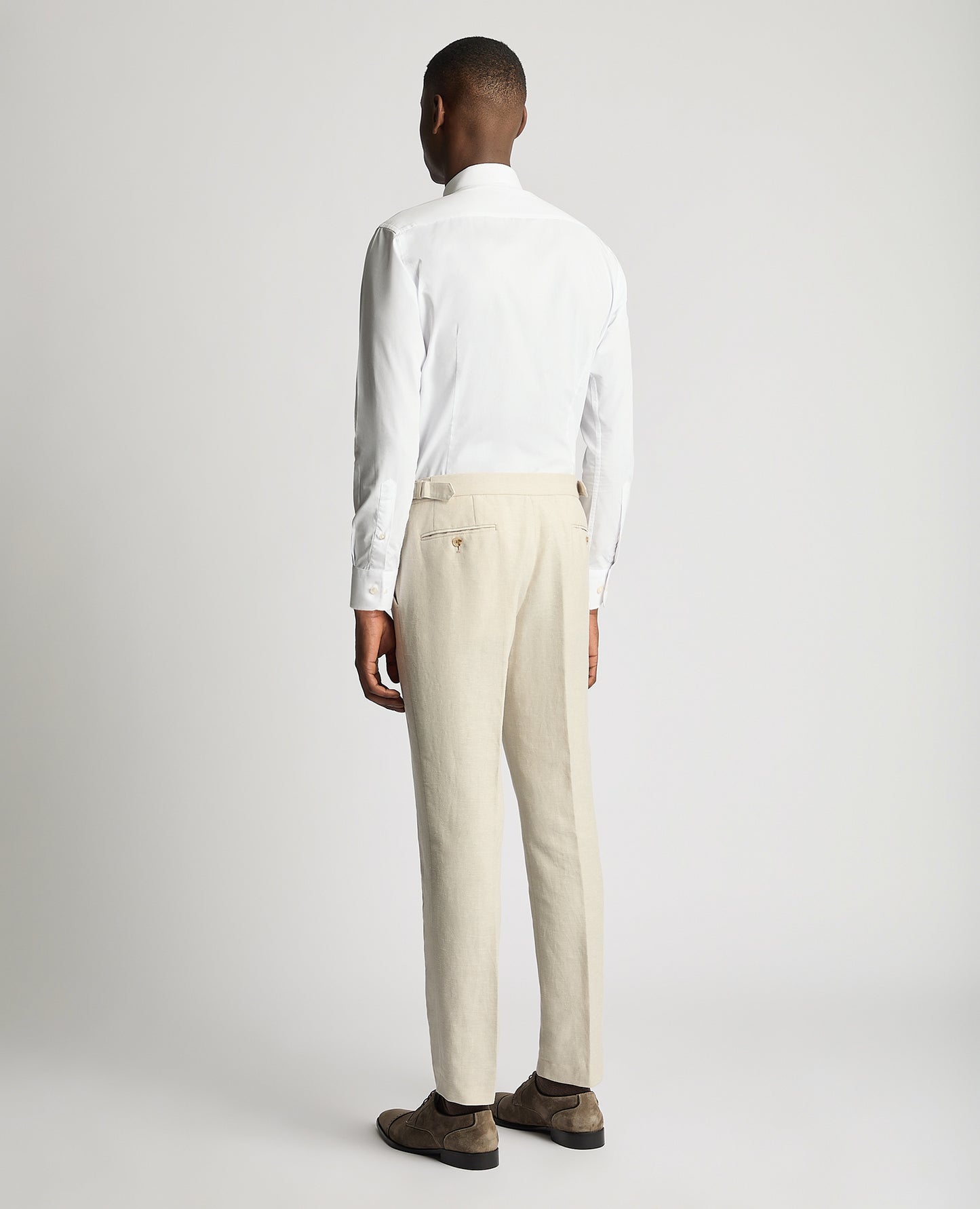 Remus Uomo Massa Linen Slim Fit Trousers - Stone