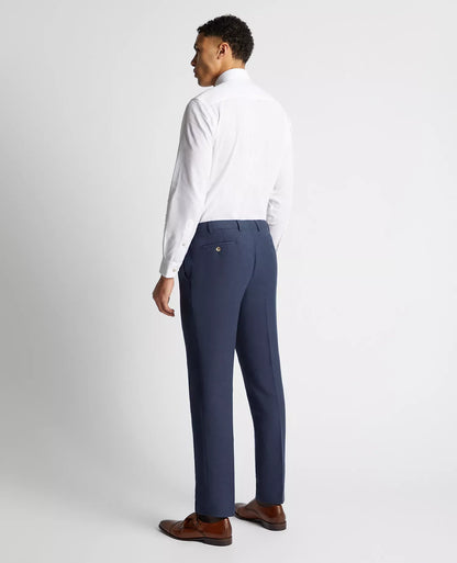 Remus Uomo Linen Mix Suit Trousers - Navy