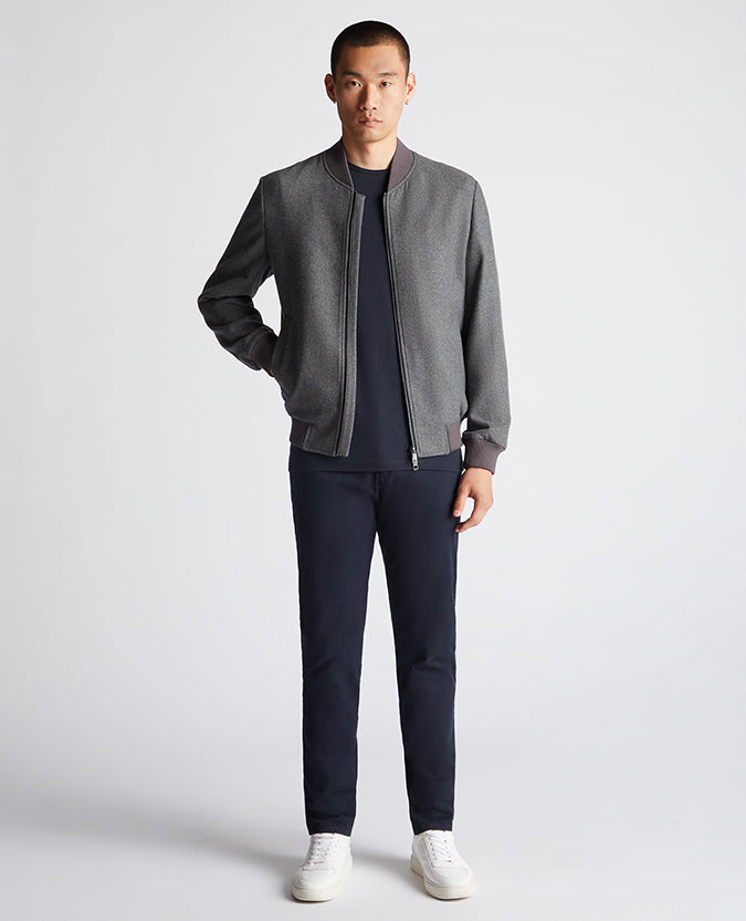 Remus Uomo Colter Bomber Jacket - Grey kip