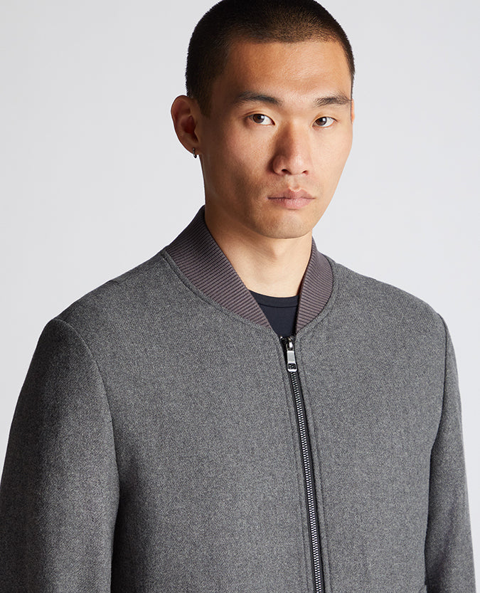 Remus Uomo Colter Bomber Jacket - Grey kip