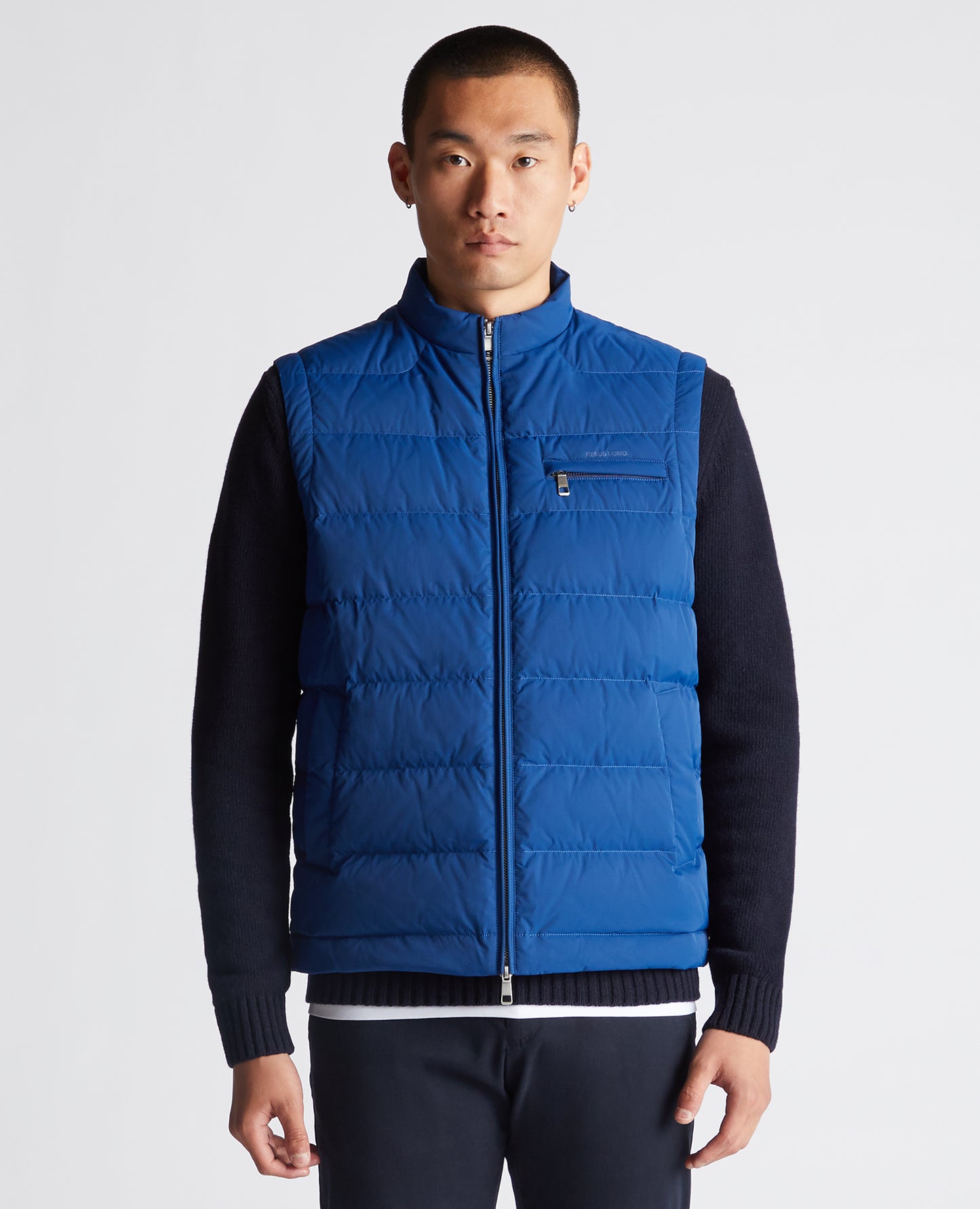 Remus Uomo Nate Quilted Gilet - Blue