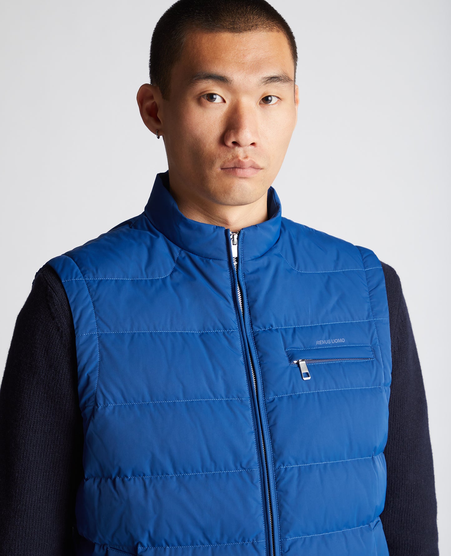 Remus Uomo Nate Quilted Gilet - Blue