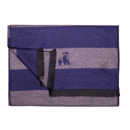 Swole Panda Bamboo Scarf - Grey/Blue Stripe