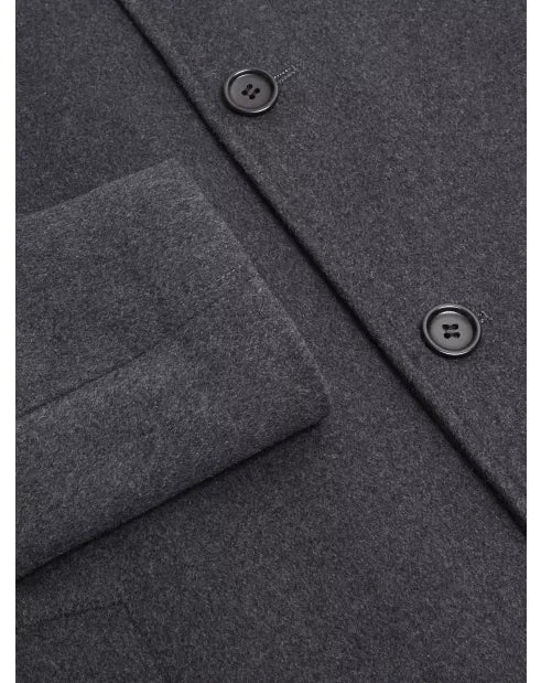 Daniel Grahame Watson Wool Coat - Dark Grey