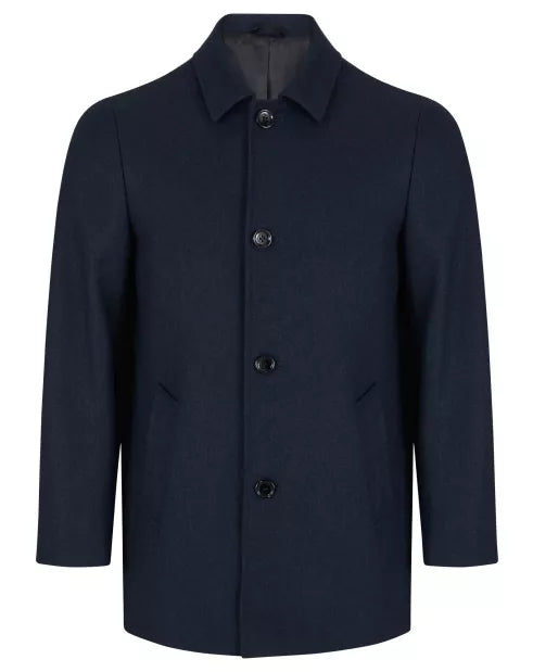 Daniel Grahame Bales Wool Coat - Dark Navy