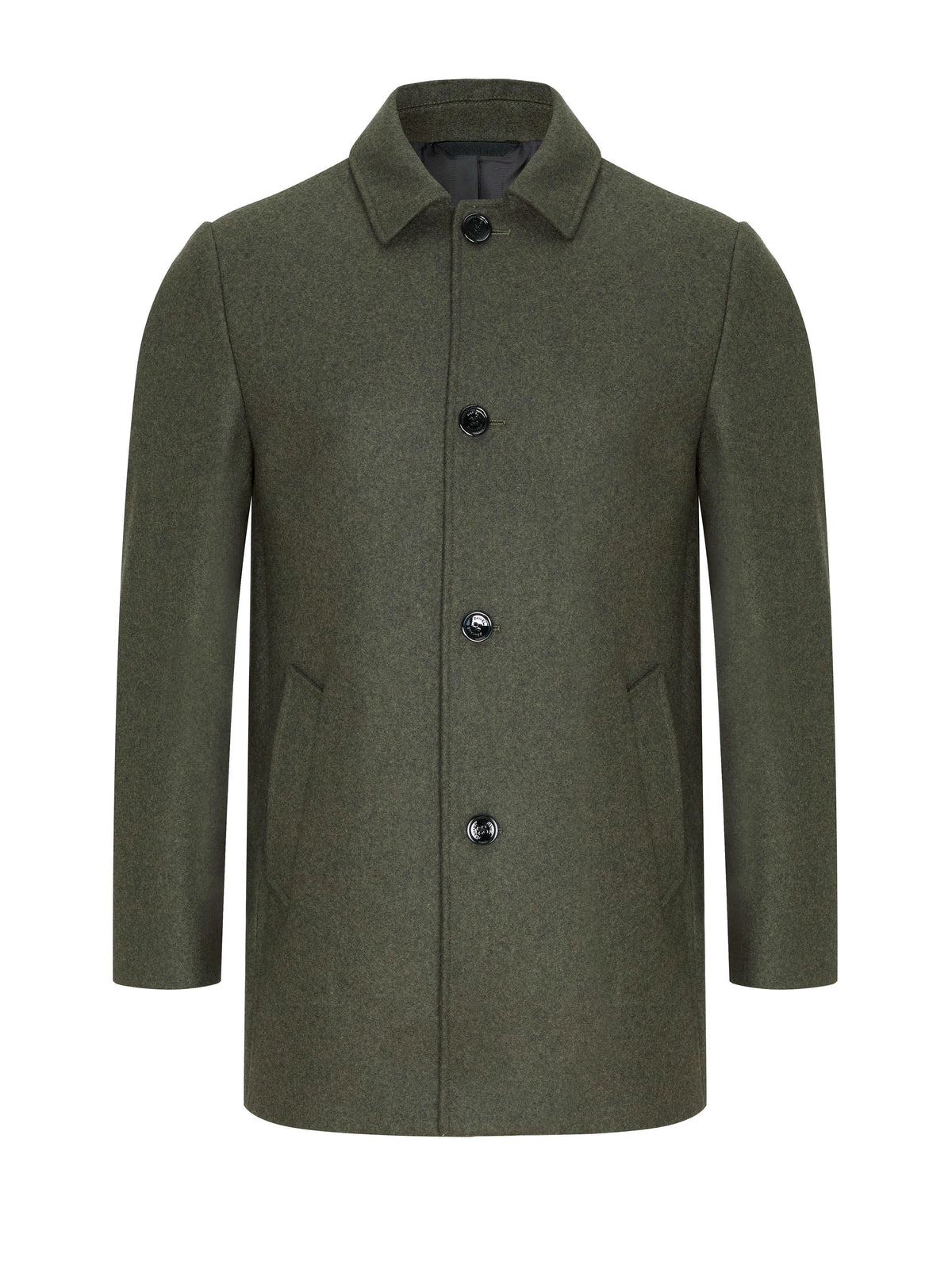 Daniel Grahame Bales Wool Blend Overcoat - Green