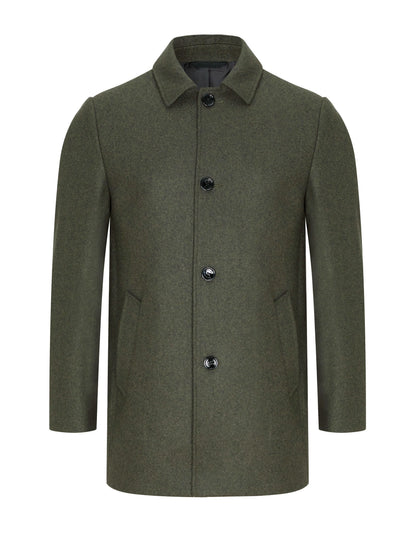 Daniel Grahame Bales Wool Blend Overcoat - Green