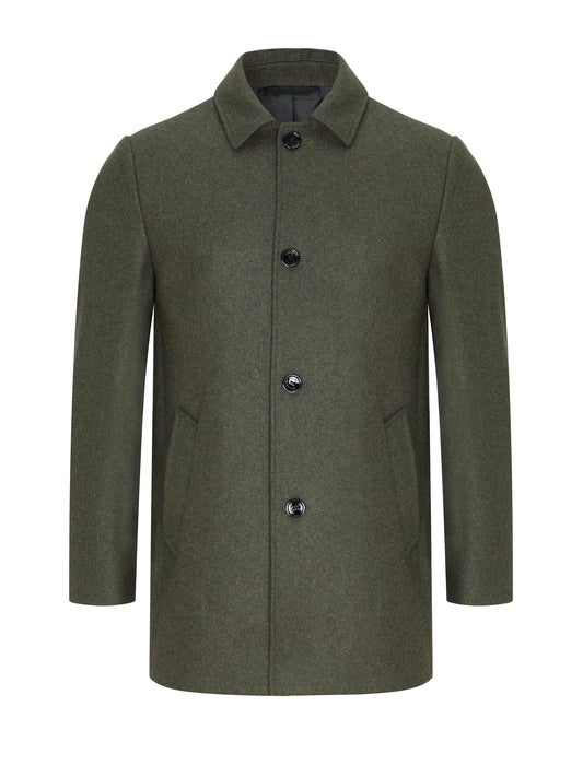 Daniel Grahame Bales Wool Blend Overcoat - Green