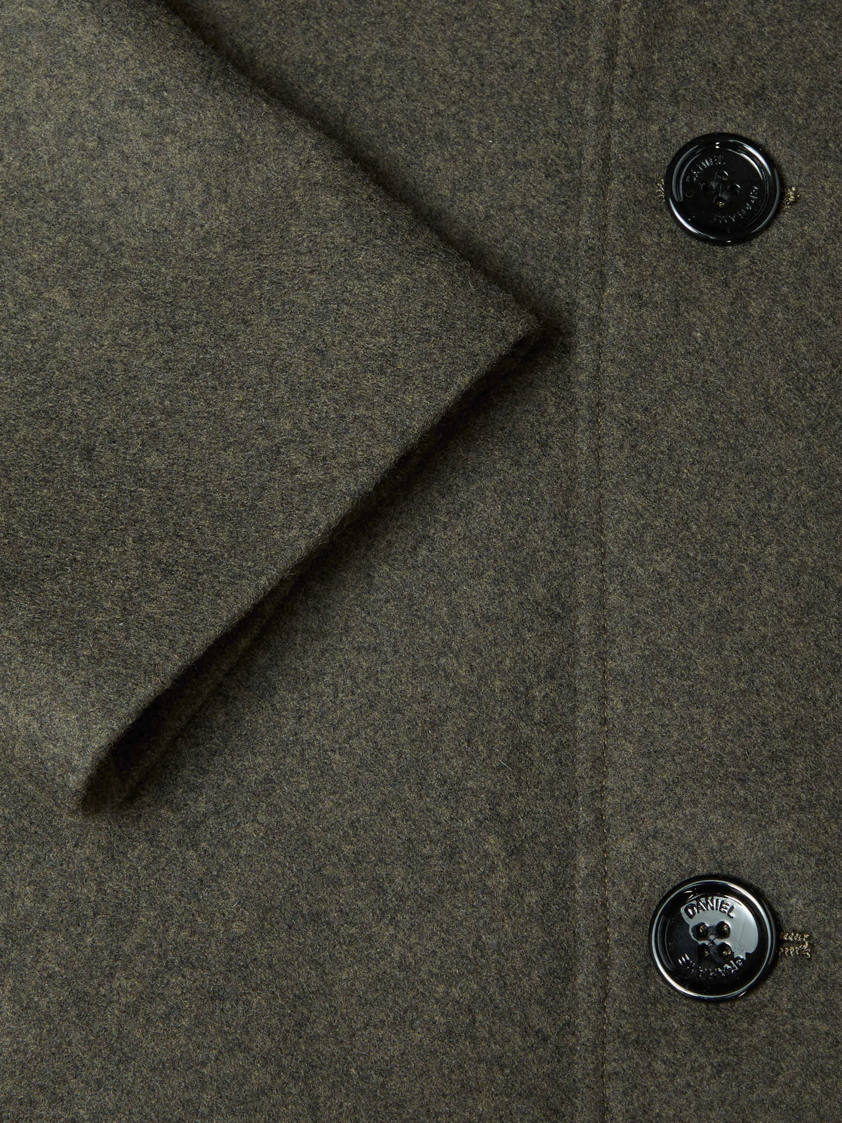 Daniel Grahame Bales Wool Blend Overcoat - Green