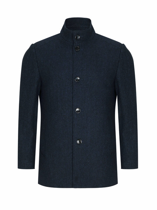 Daniel Grahame Watson Wool Blend Overcoat - Slate