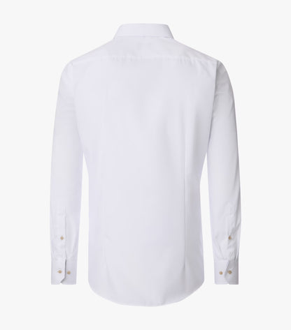Venti Classic Shirt Tan Button Modern Fit - White