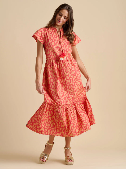 Brakeburn Sundown Maxi Dress - Coral