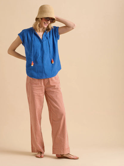 Brakeburn Ocean Blouse- Blue