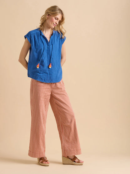 Brakeburn Ocean Blouse- Blue
