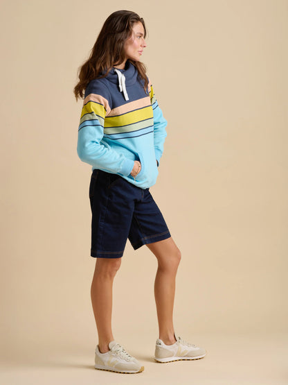 Brakeburn Chest Stripe Elise Hoodie - Blue