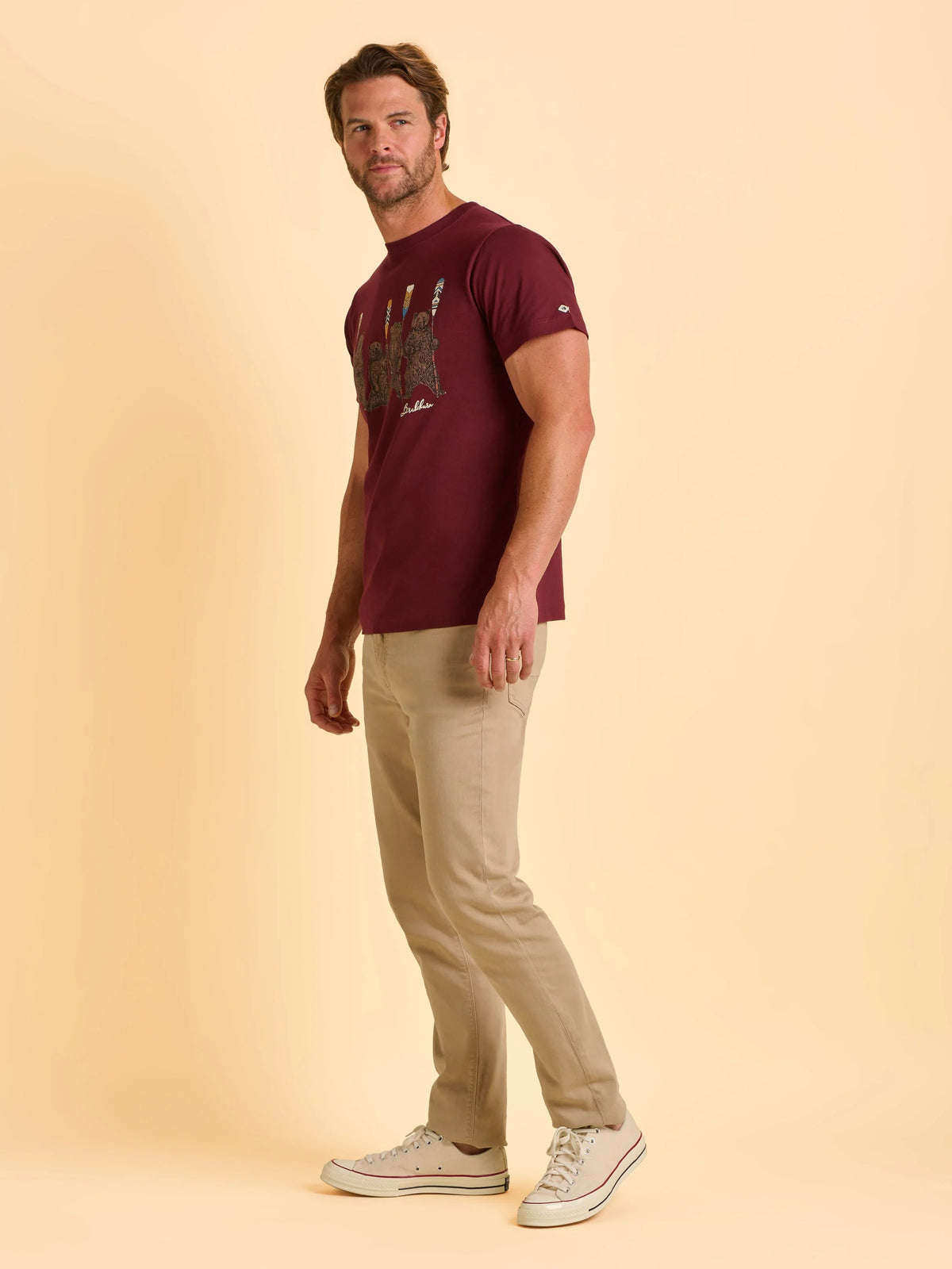 Brakeburn Tallow Tee - Burgundy