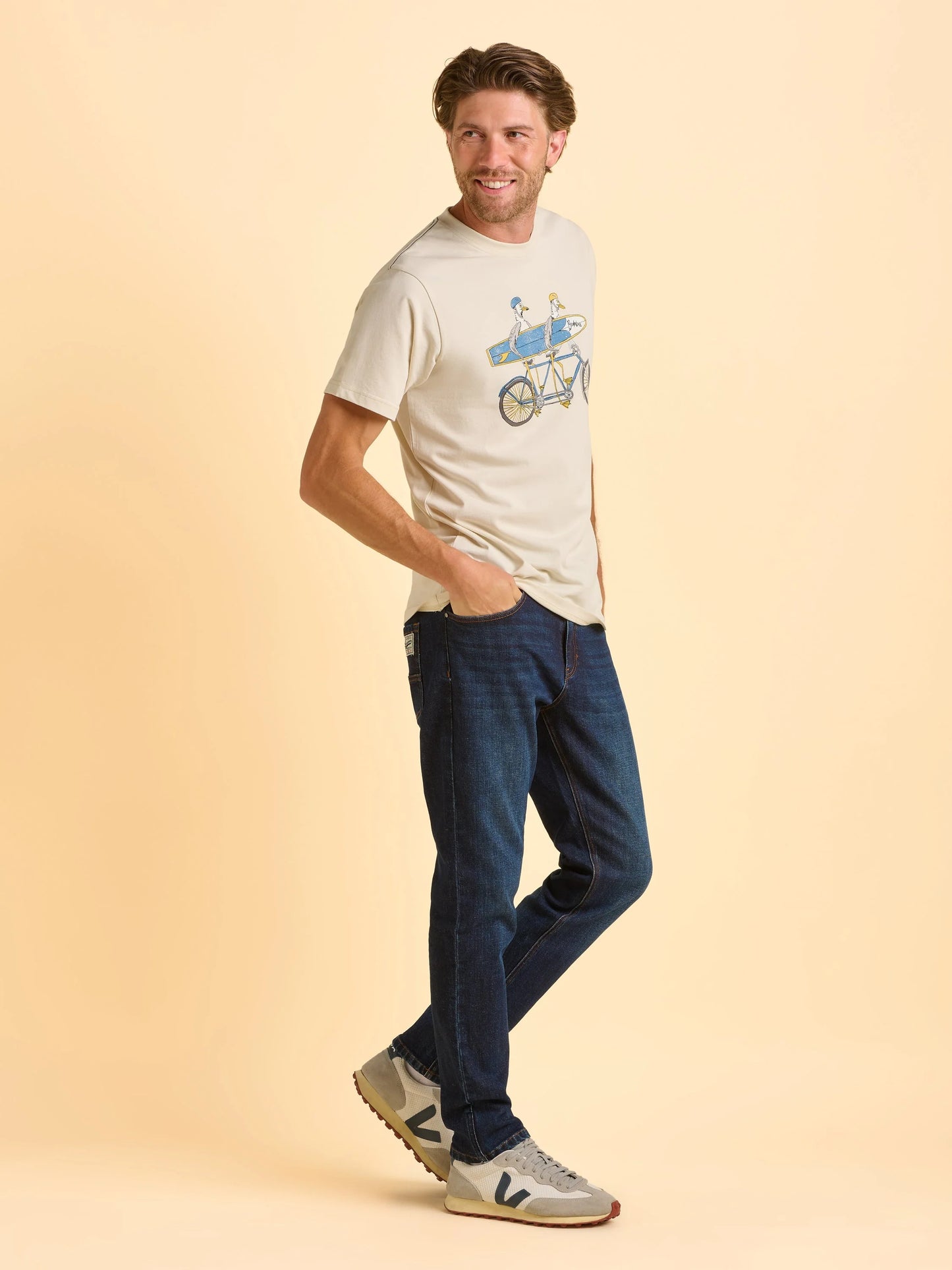 Brakeburn Tayport Tee - Cream
