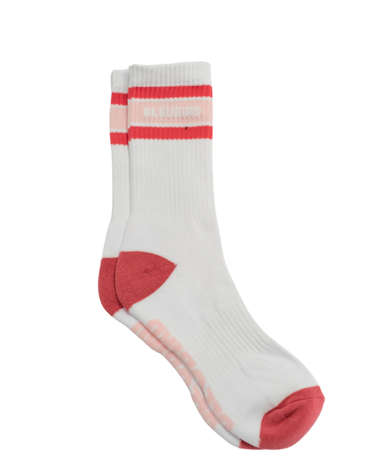 Bleubird Crew Socks - Coral & Pink