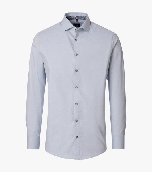 A light blue long-sleeve button-down dress shirt with a classic collar, shown on a clean white background.