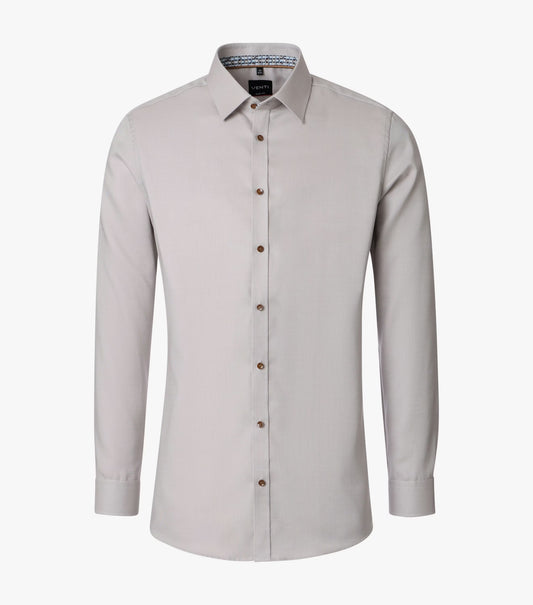 Venti Kent Body Fit City Shirt - Beige