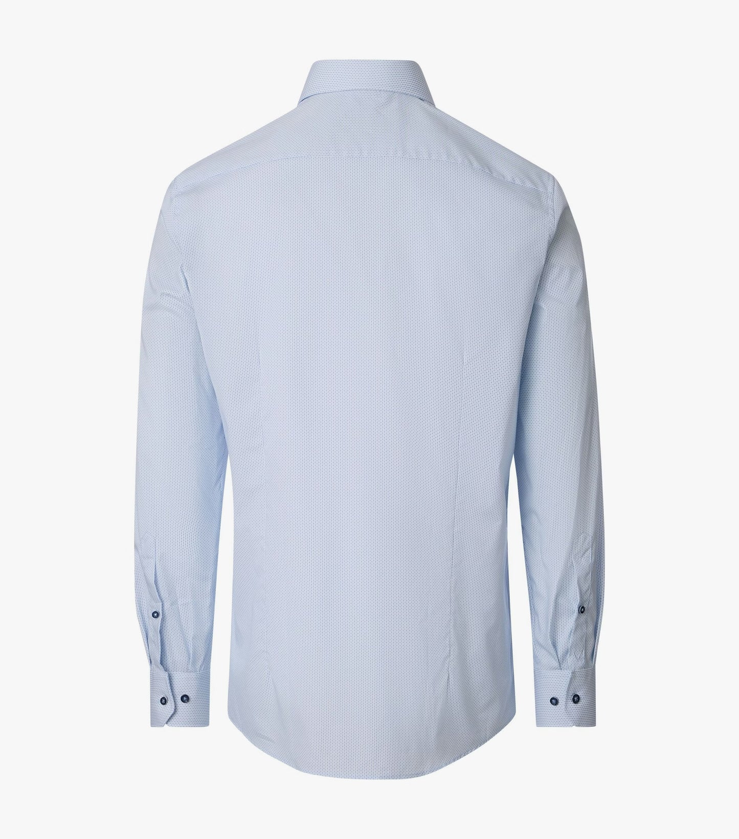 Light blue dress shirt on a white background