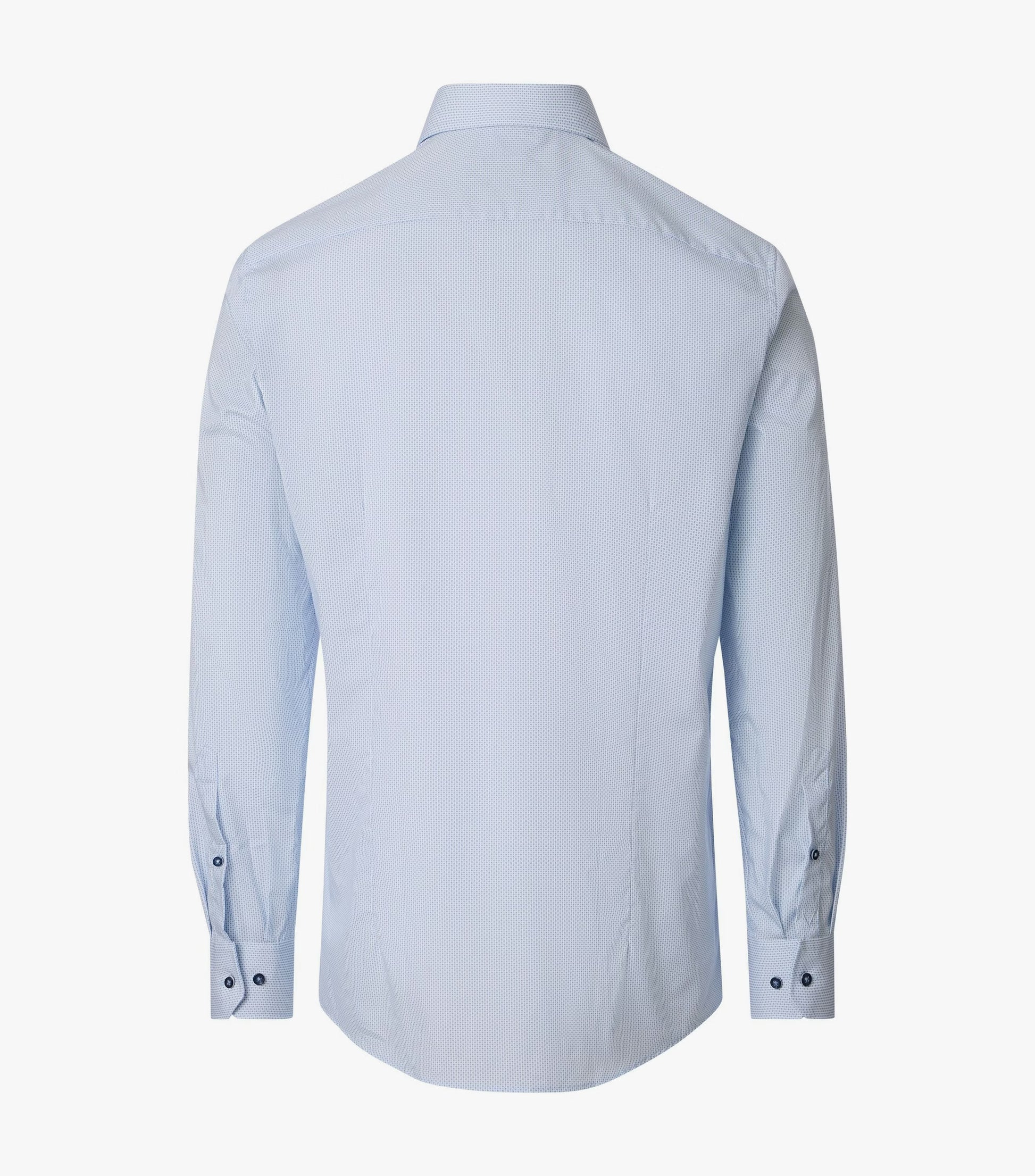 Light blue dress shirt on a white background