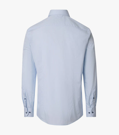 Light blue dress shirt on a white background