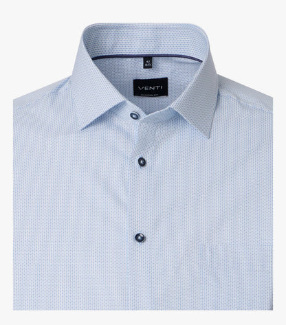 Light blue patterned dress shirt with Venti label on a white background