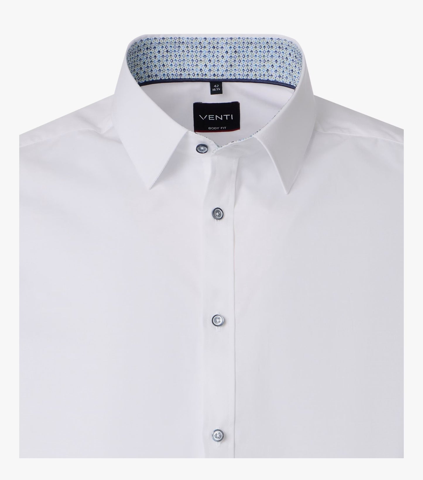 Venti Body Fit Classic Shirt - White