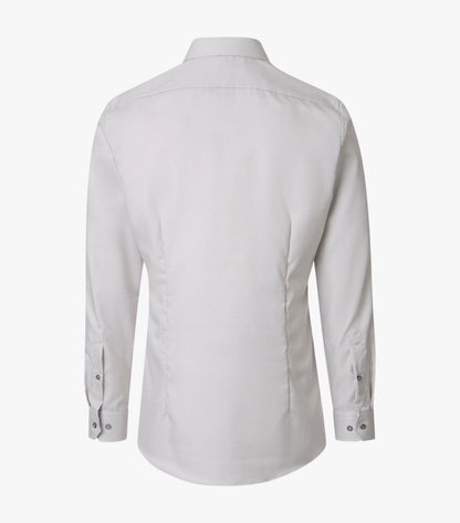 A light gray long-sleeve button-down shirt shown from the back, displayed on a clean white background.
