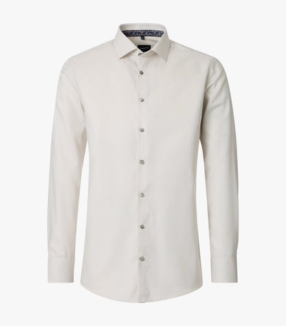 Venti Modern Fit Classic Shirt - Beige