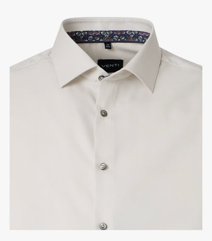 Venti Modern Fit Classic Shirt - Beige