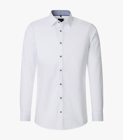 Venti Kent Body Fit Shirt - White