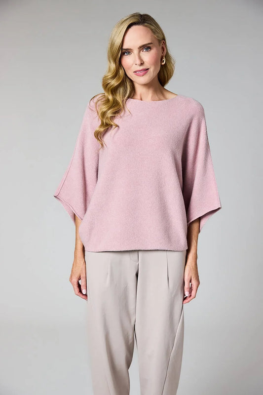 Deck Short Sleeve Batwing Knit - Antique Rose