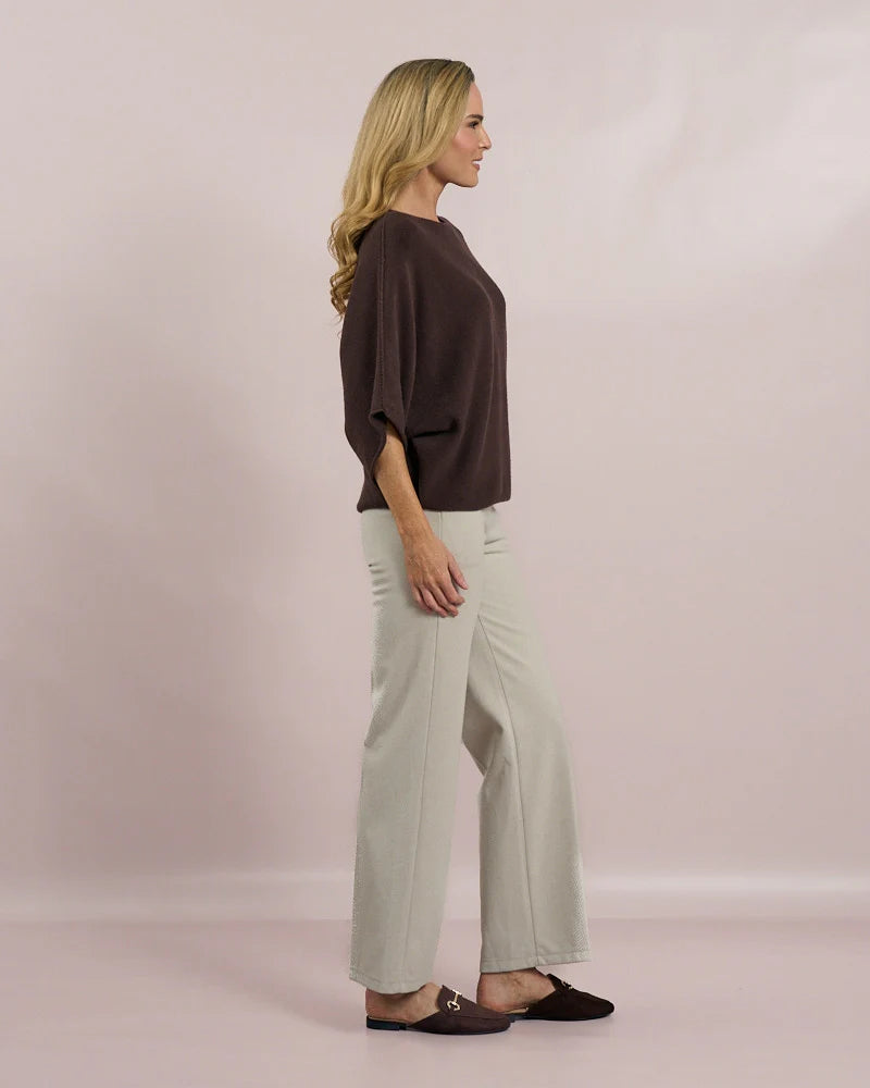 Deck Short Sleeved Batwing Knit - Choko