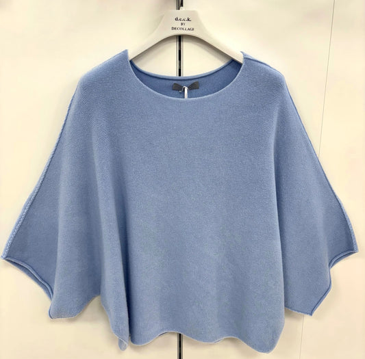 Deck Short Sleeve Batwing Knit - Sky