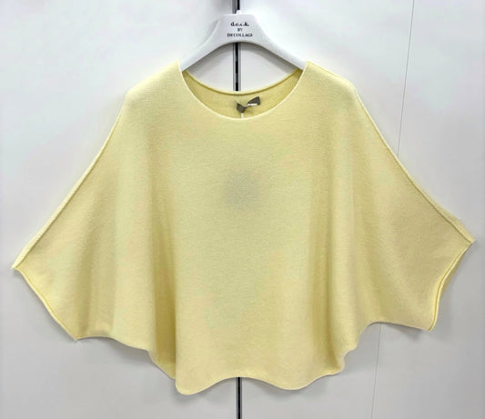 Deck Short Sleeve Batwing Knit - Lemon